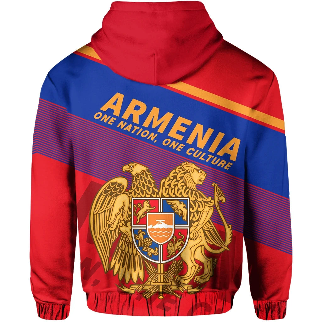 Armenia Flag Motto Zipper Hoodie Limited Style