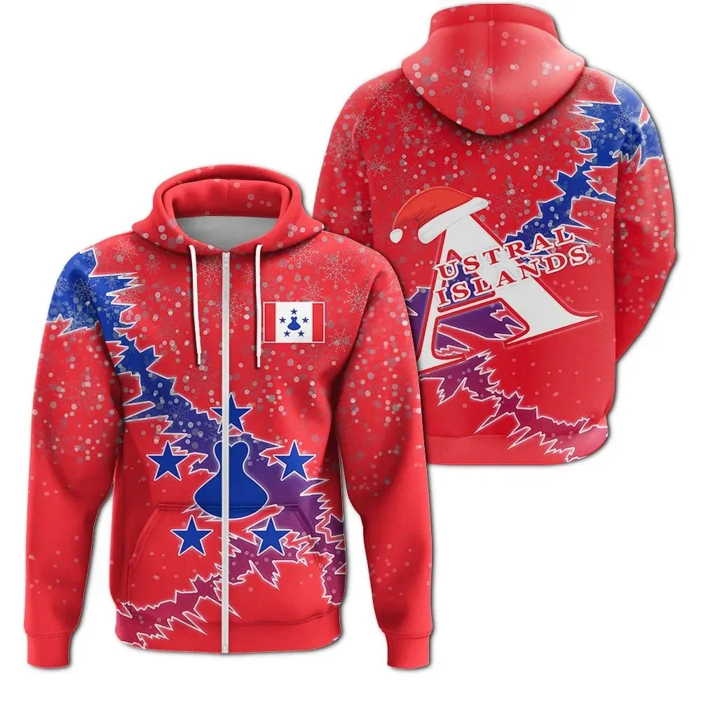 Australia Christmas Coat Of Arms Zip Up Hoodie X Styl