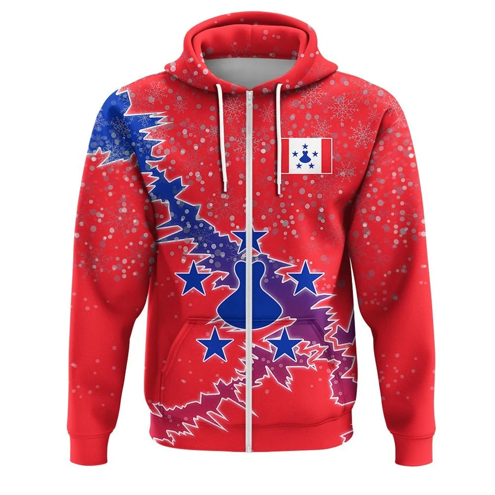 Australia Christmas Coat Of Arms Zip Up Hoodie X Styl