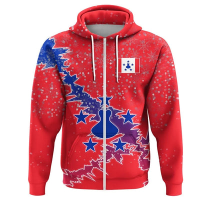 Australia Christmas Coat Of Arms Zip Up Hoodie X Styl