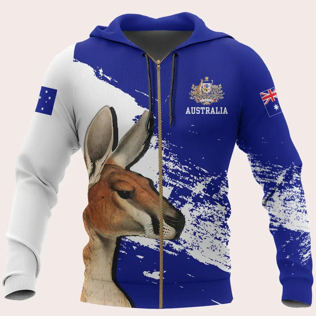 Australia Kangaroo Special Zip Hoodie