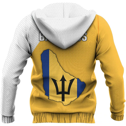 Barbados Map Special Zipper Hoodie