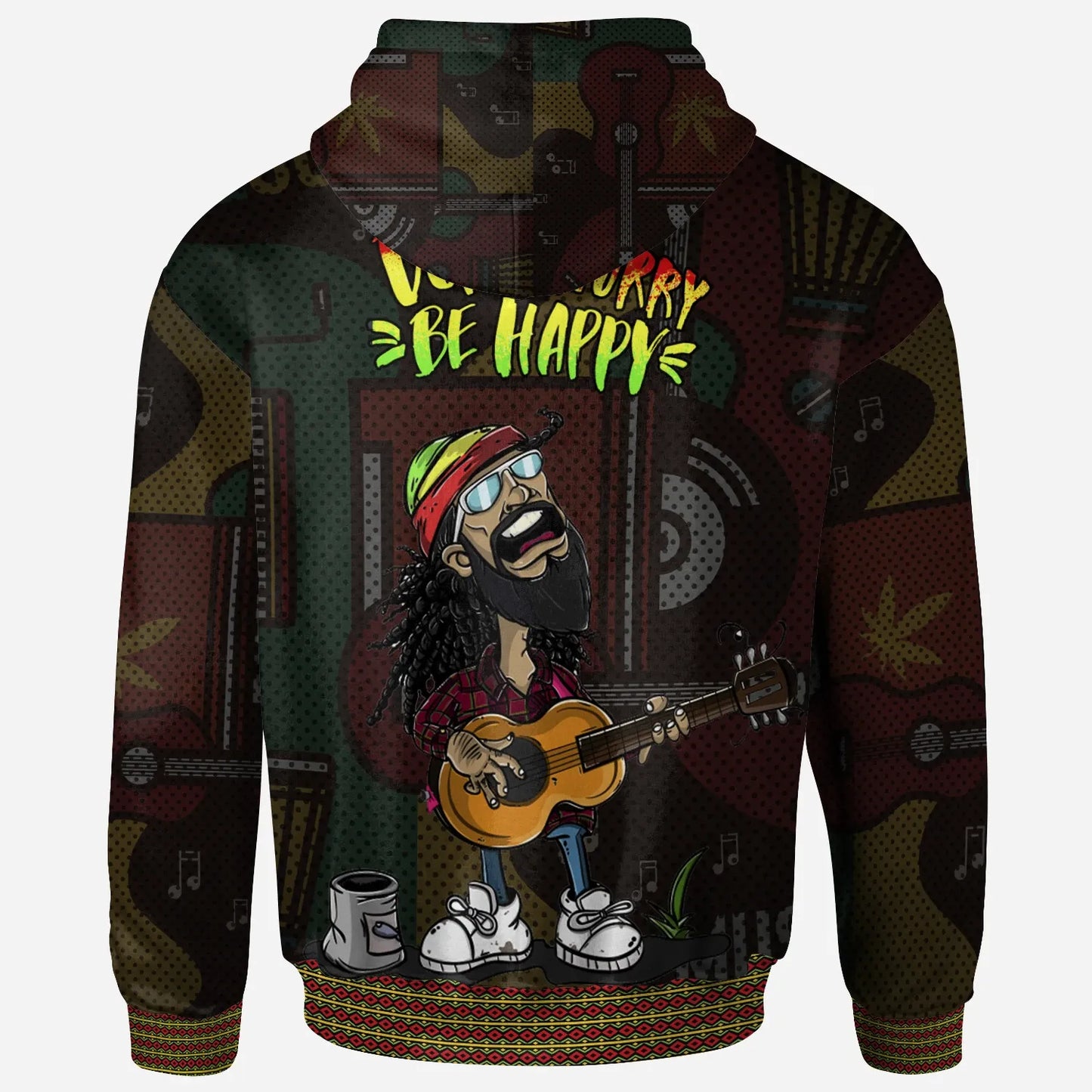 Zip Up Hoodie Jamaica Bob Marley