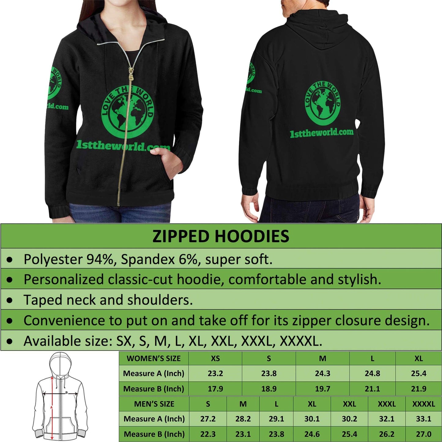 Trinidad and Tobago Rising Zip Hoodie