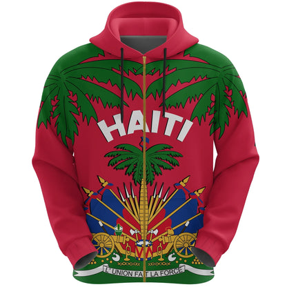 Coat Of Arms Haiti Zip Hoodie Le Marron Inconnu