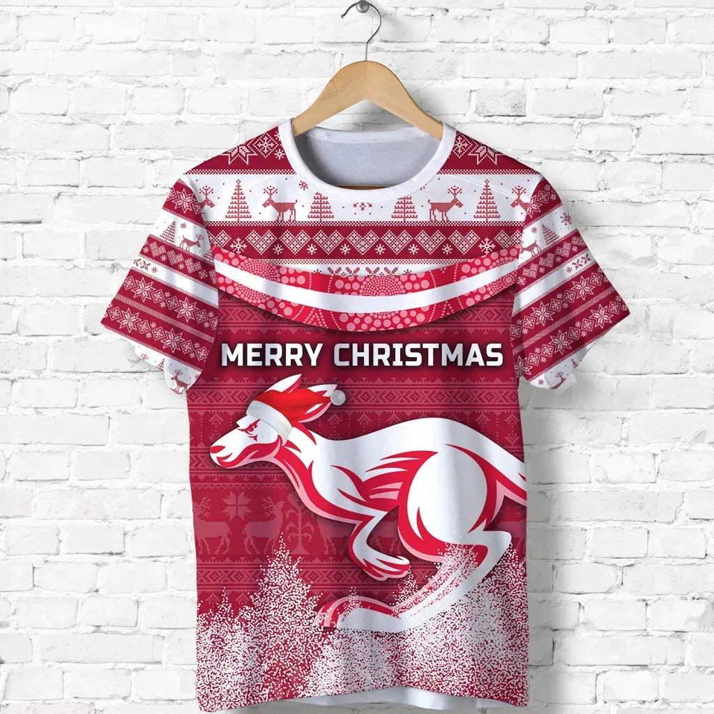 Australia Christmas Kangaroo T Shirt Simple Vibes Version