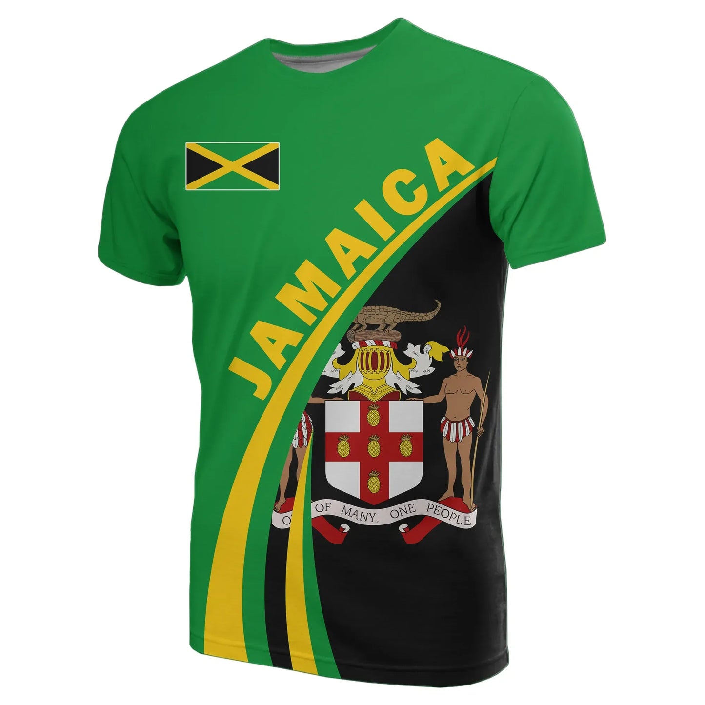 Jamaica Coat Of Arms Up Style T Shirt