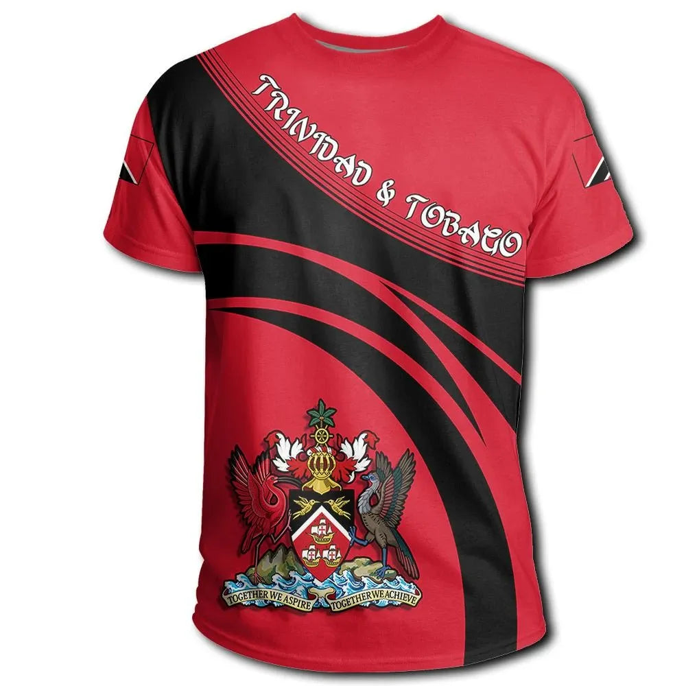 Trinidad and Tobago Coat Of Arms T Shirt Cricket Style