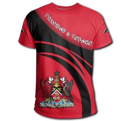Trinidad and Tobago Coat Of Arms T Shirt Cricket Style