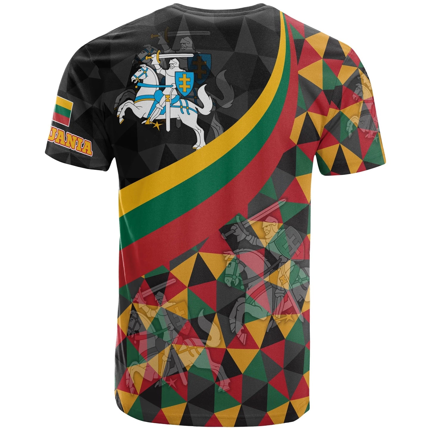 Lithuania T Shirt Lithuania Coat Of Arms with Flag Color 18