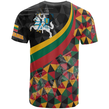 Lithuania T Shirt Lithuania Coat Of Arms with Flag Color 18
