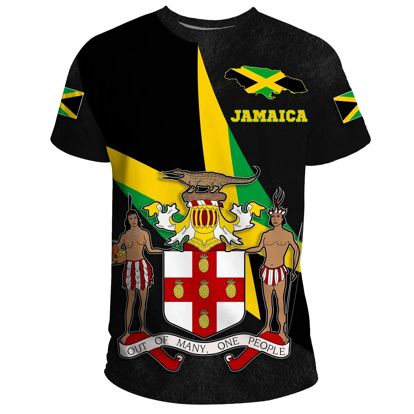 Jamaica T Shirt Jamaica Coat of Arms Printed Shirt