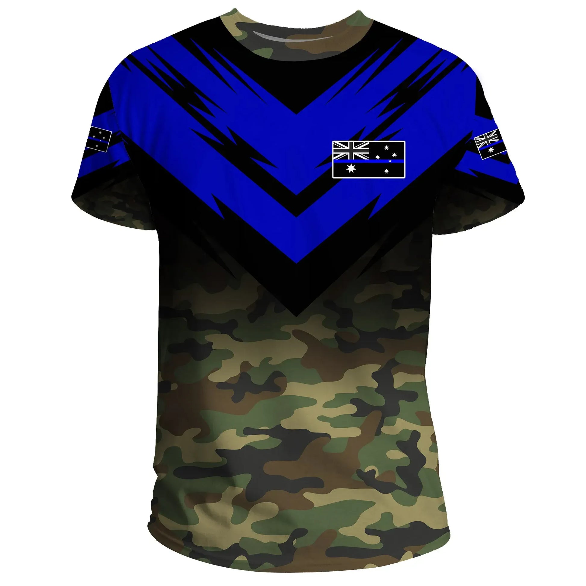 Australia Flag T Shirt Based Version Of The Thin Blue Line Symbol