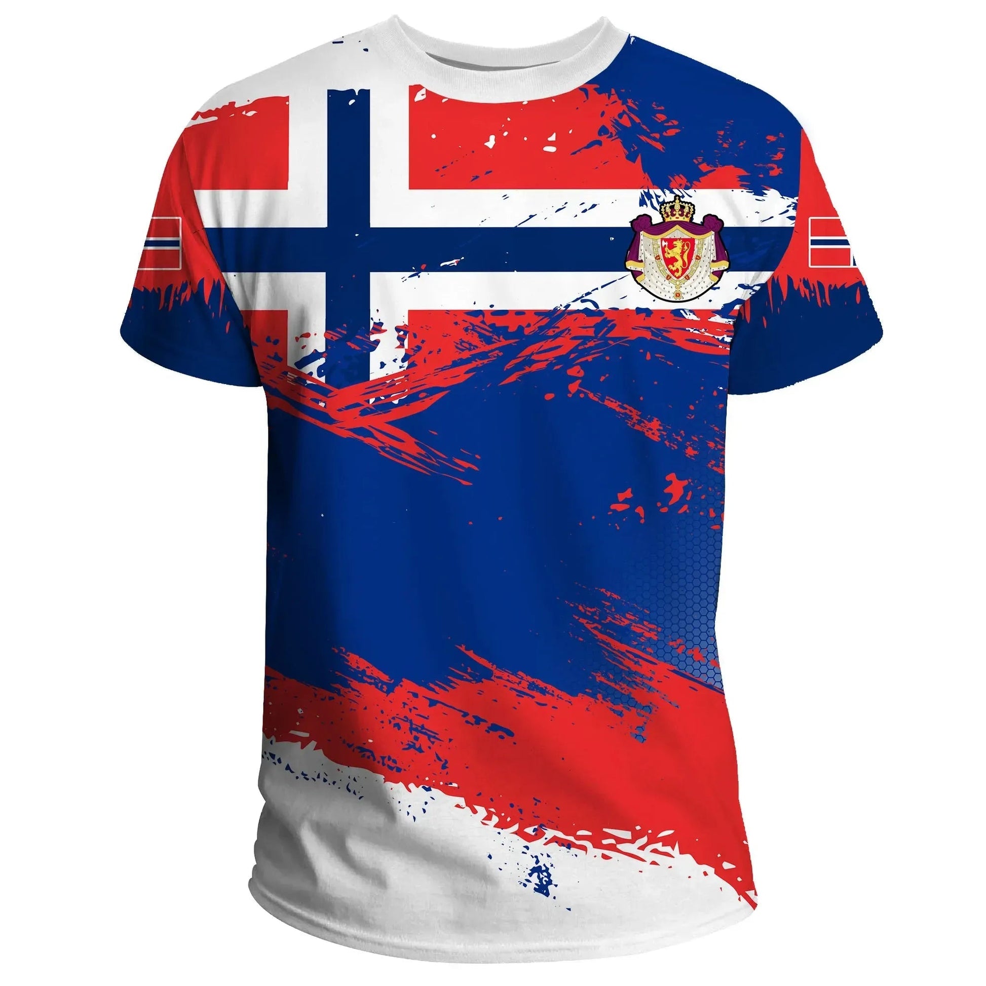 Norway T Shirt Norway Flag Brush