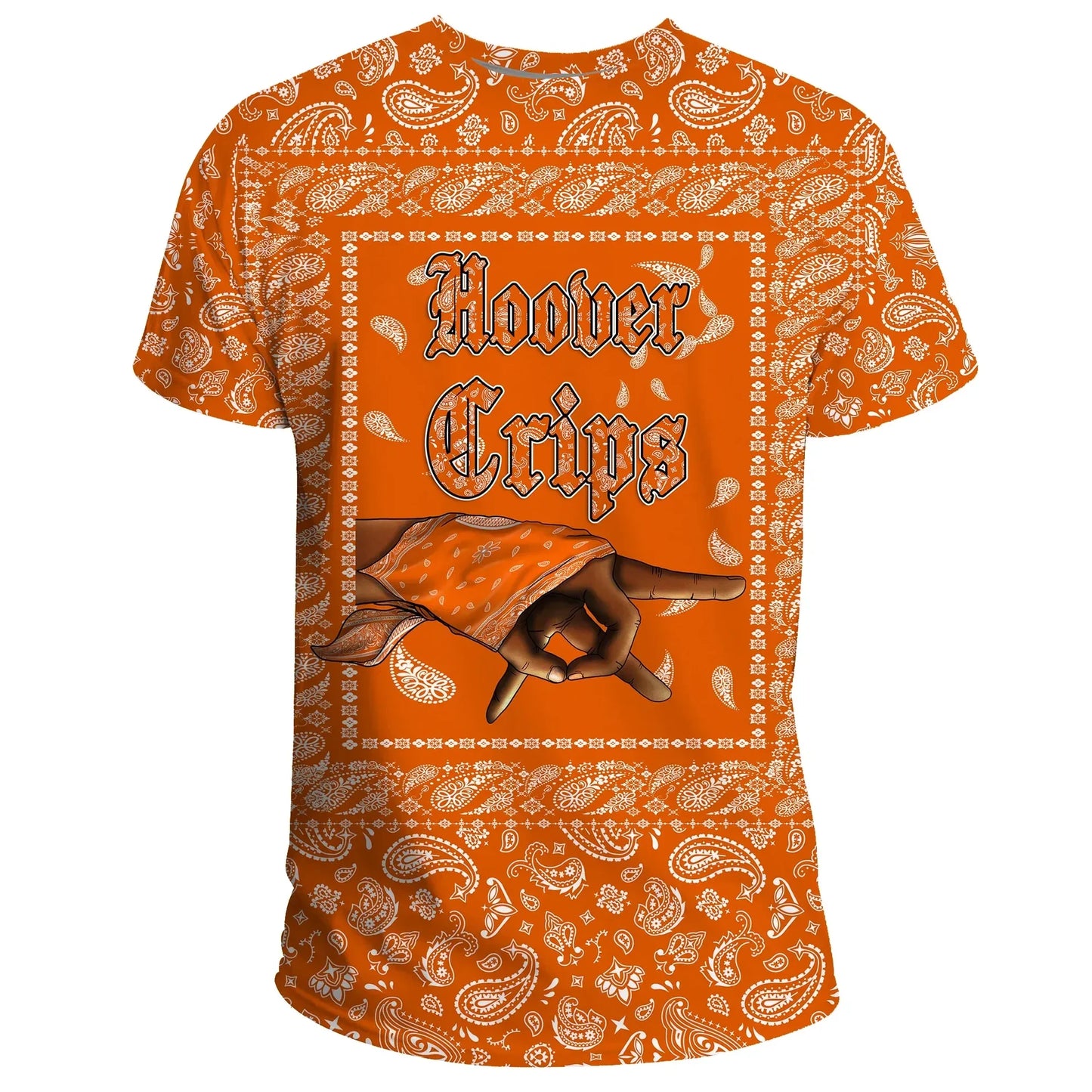 Hoover Crips T-Shirt Orange Bandana Unisex Shirt