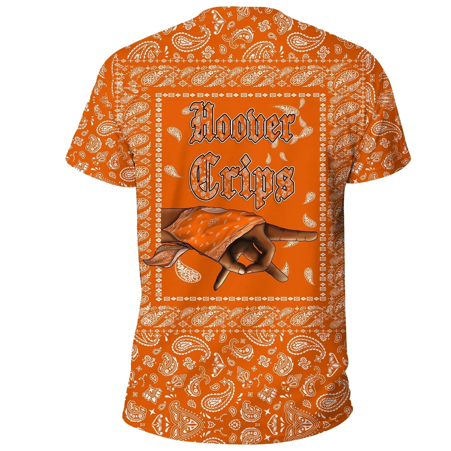 Hoover Crips T-Shirt Orange Bandana Unisex Shirt
