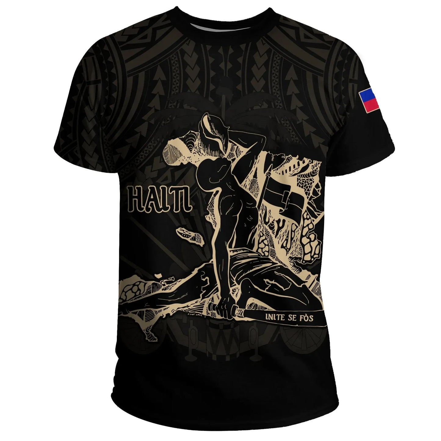 Haiti T Shirt Polynesian Neg Maron