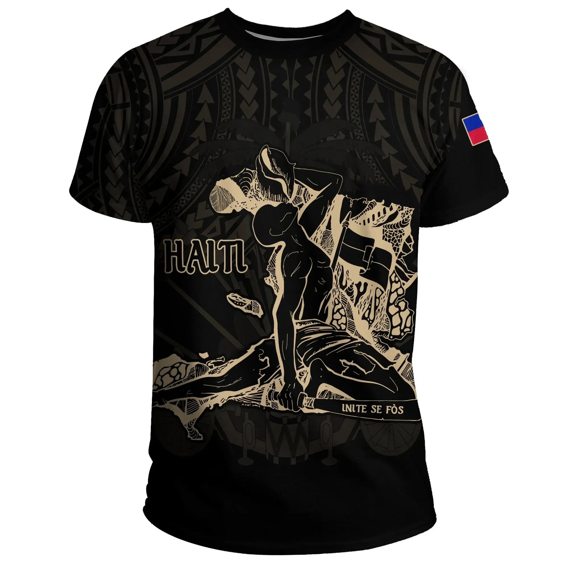 Haiti T Shirt Polynesian Neg Maron