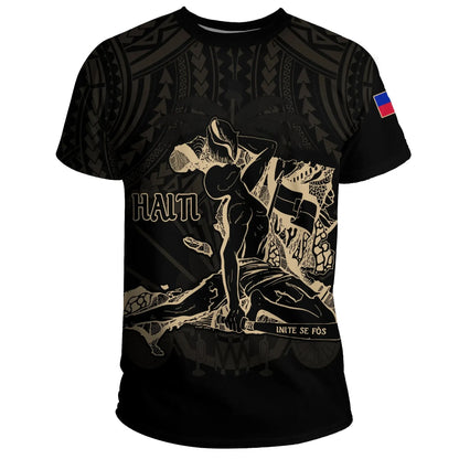 Haiti T Shirt Polynesian Neg Maron