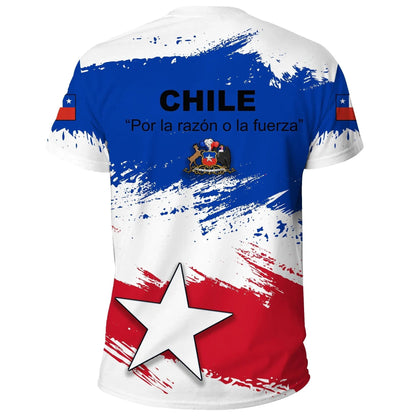 Chile T Shirts Chile Flag Brush