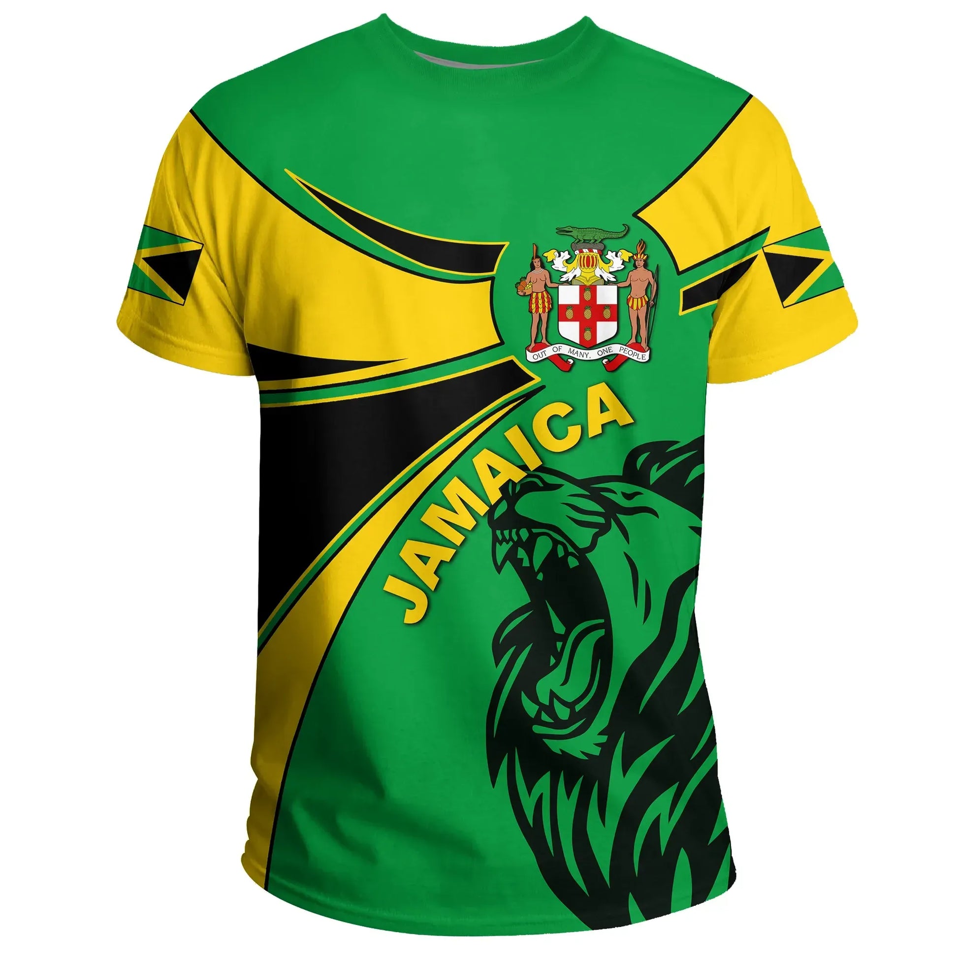 Jamaica T Shirt, Jamaica Round Coat Of Arms Lion