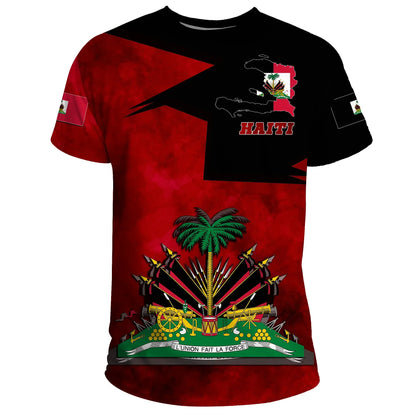 Haiti 1964 T Shirt Haiti Coat of Arms Printed Shirt