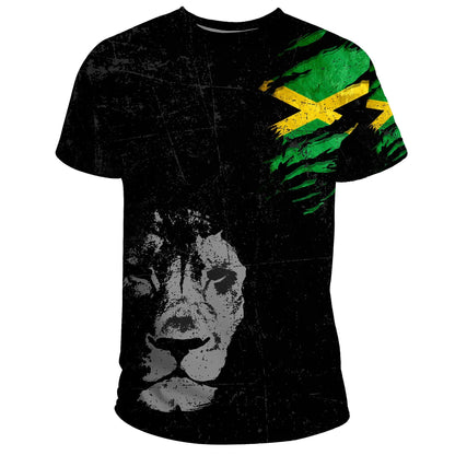 Jamaica Lion T Shirt Special Grunge Style