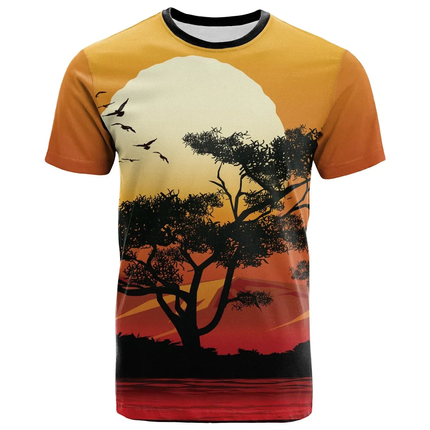 Australia T Shirts Sunset And Tree In Australia