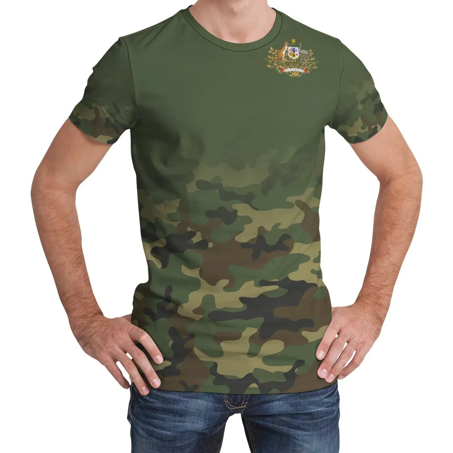 Australia T Shirt Camo Women'S/Men'S
