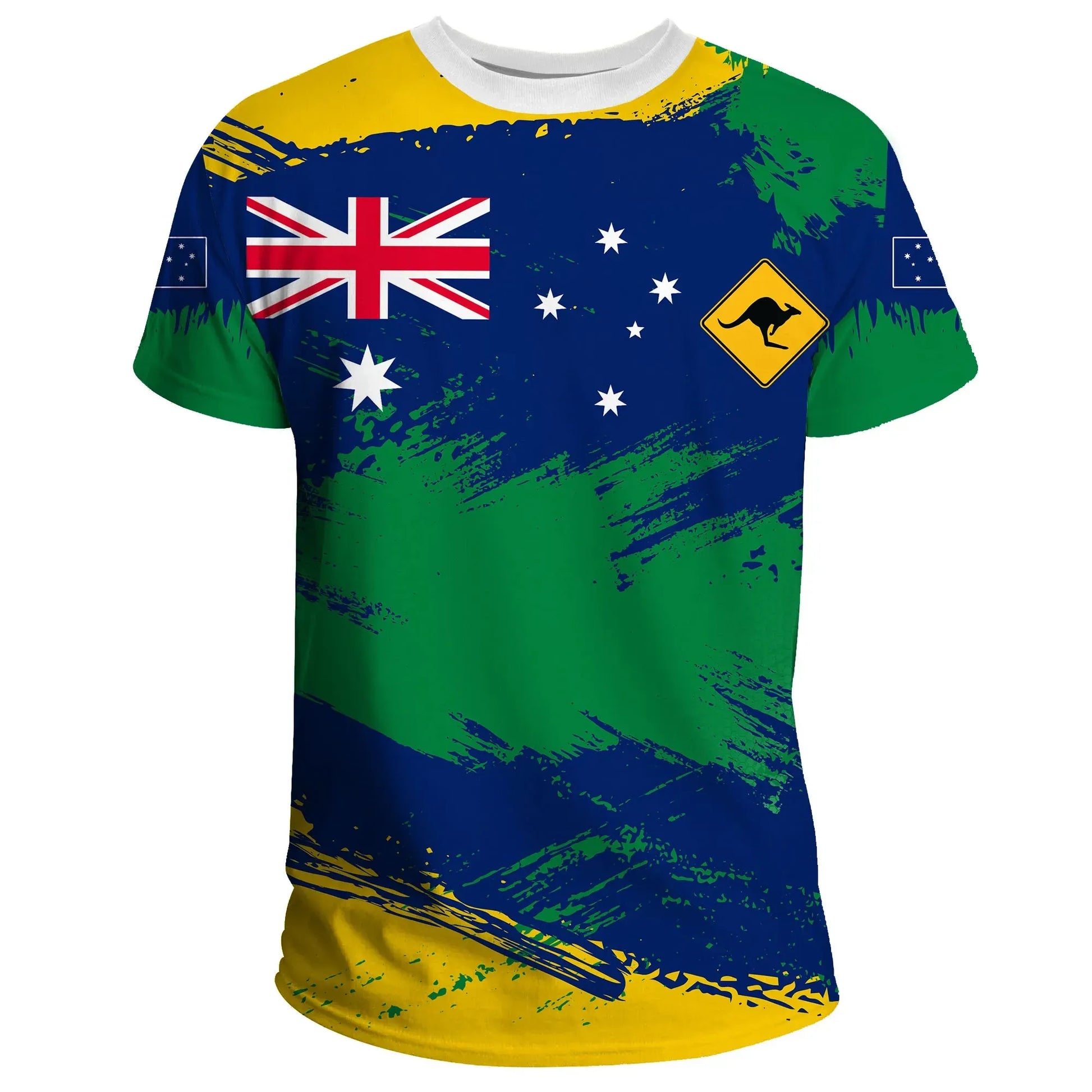 Australian T Shirts Australian Flag Brush