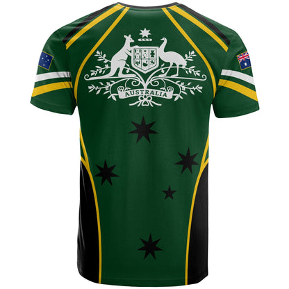 Australia T Shirt Australian Coat Of Arms Green T Shirt Unisex