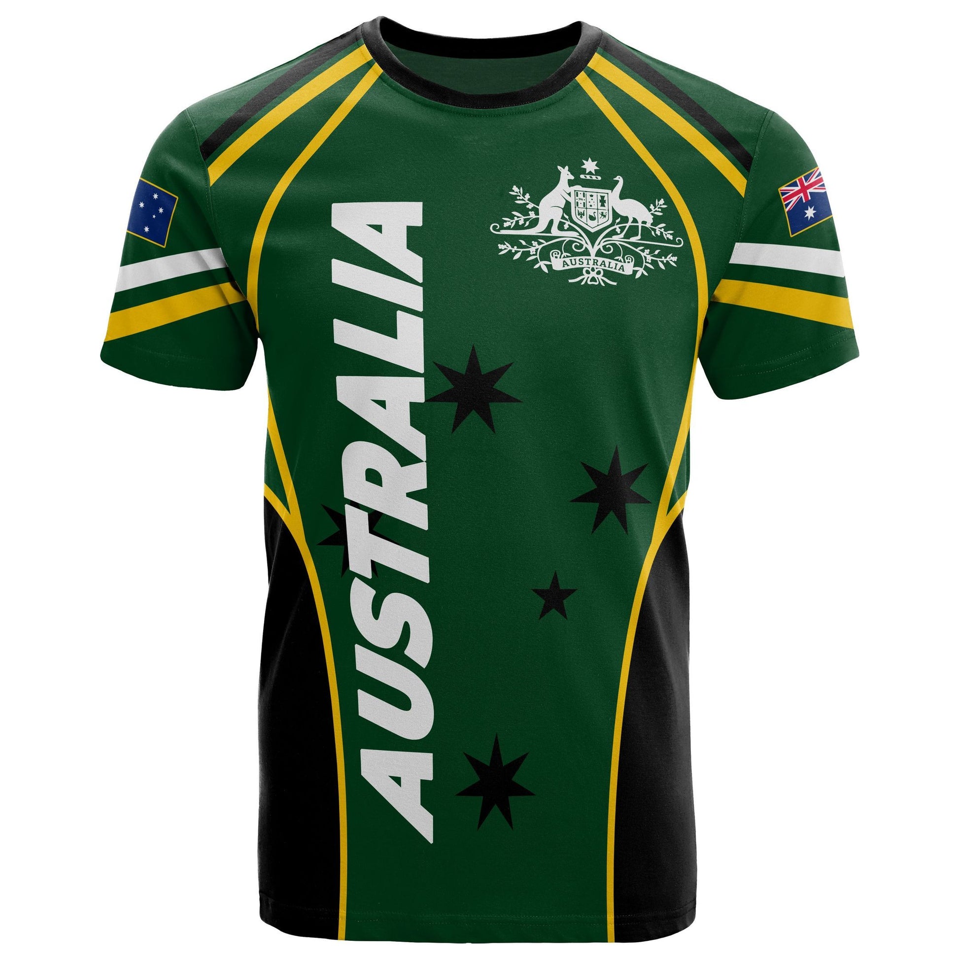 Australia T Shirt Australian Coat Of Arms Green T Shirt Unisex