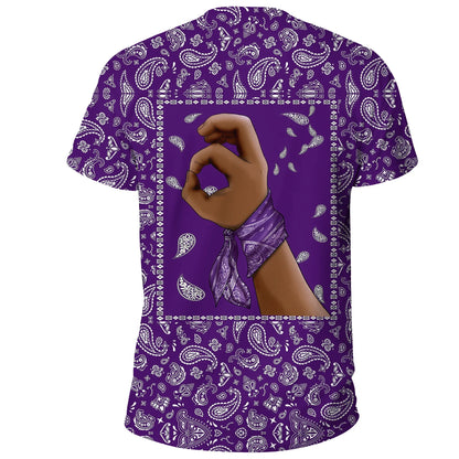 Grape Street Crips T-Shirt - Purple Bandana Unisex Printed Shirt