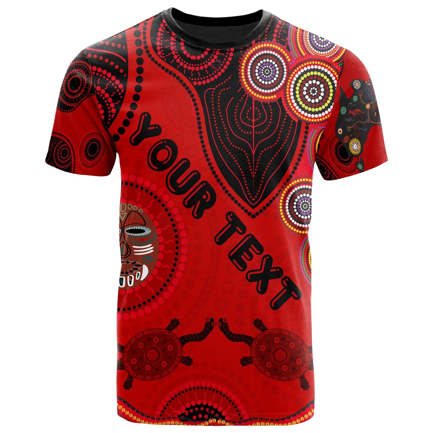 Custom Text Aboriginal T Shirt Animal Dot Patterns