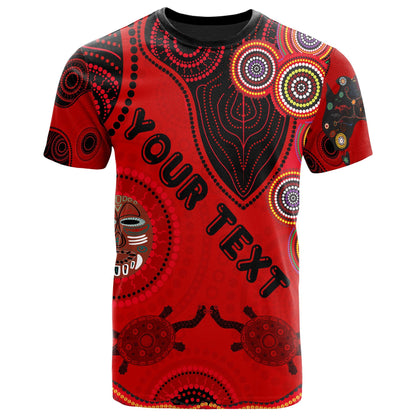 Custom Text Aboriginal T Shirt Animal Dot Patterns