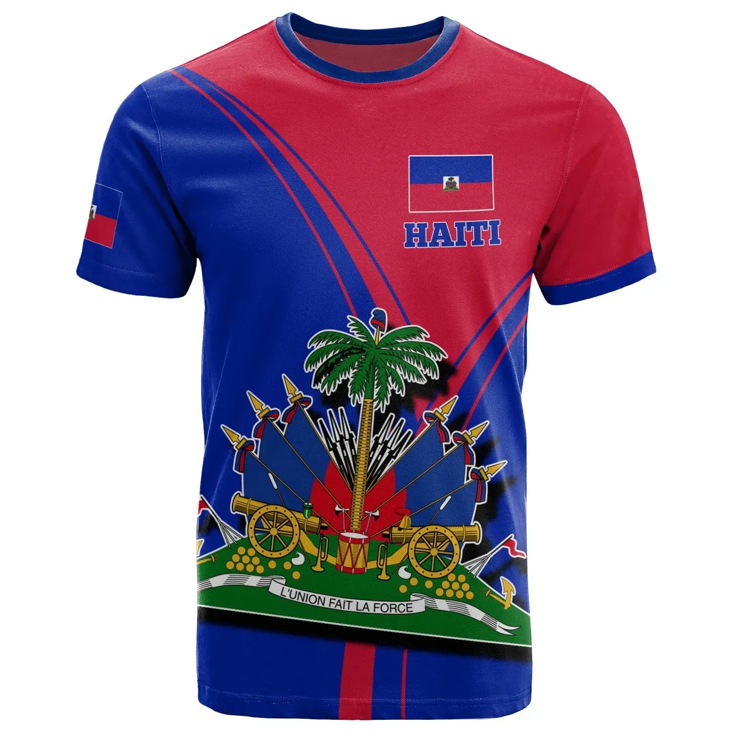 Haiti T Shirt Haitian Pride Haiti Coat of Arms Printed Shirt
