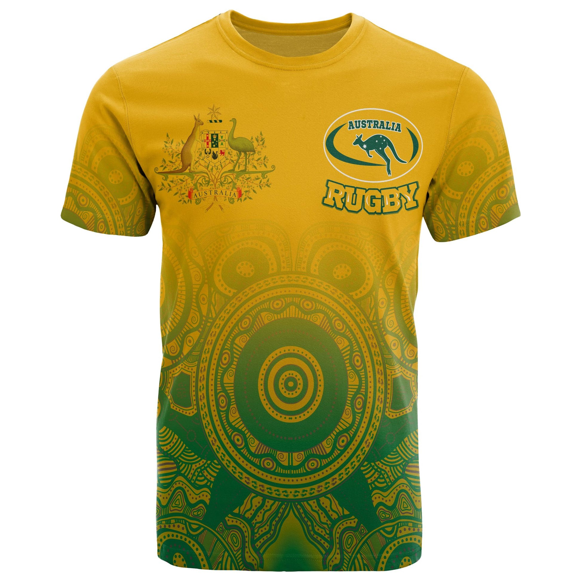 Australia Aboriginal T Shirt, Australia Rugby And Coat Of Arms