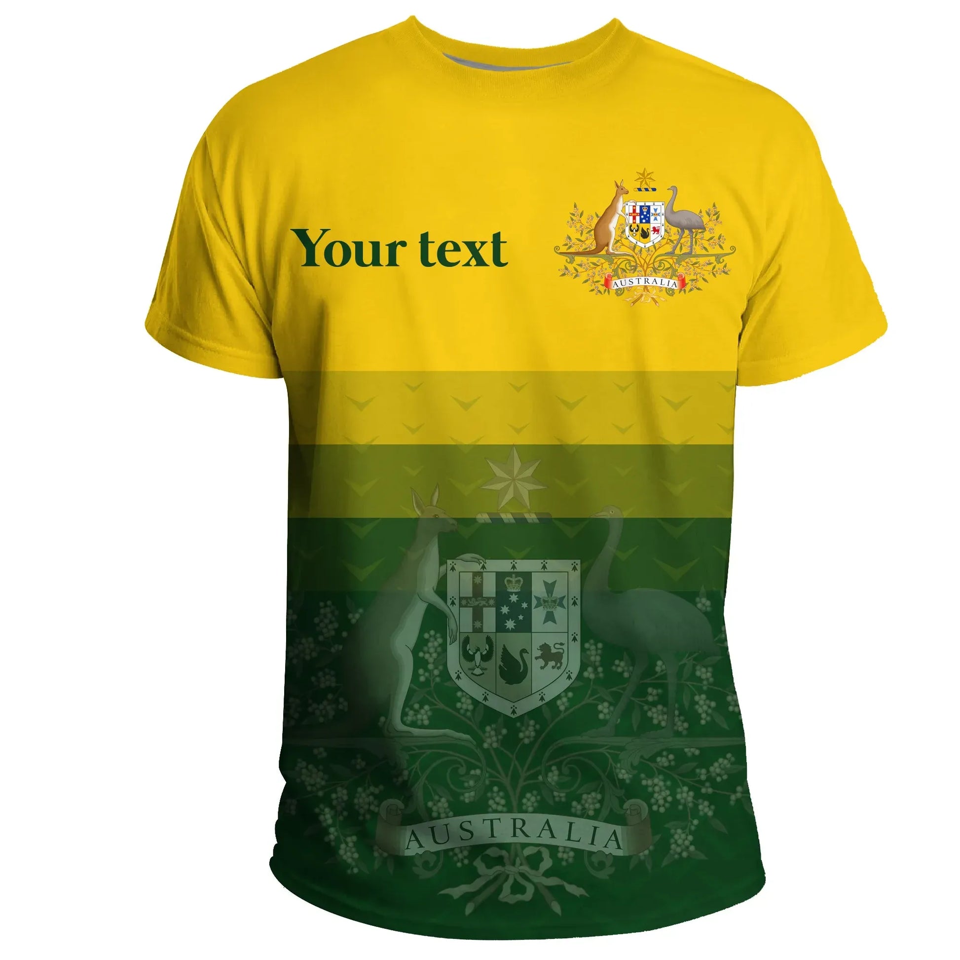 Australia Coat Of Arms T Shirt Radiant Color