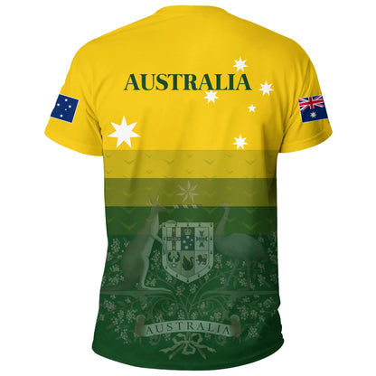Australia Coat Of Arms T Shirt Radiant Color