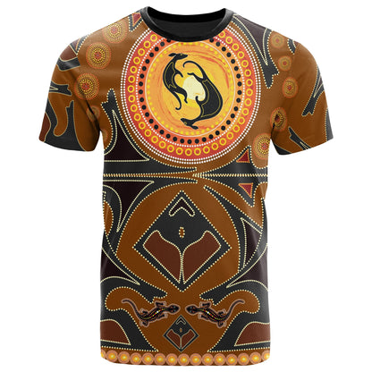 1S Aboriginal T Shirt Lizard, Kangaroo Dot Patterns