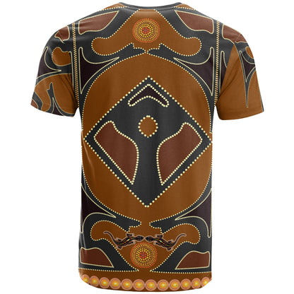 1S Aboriginal T Shirt Lizard, Kangaroo Dot Patterns