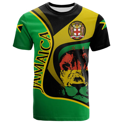 Jamaica T Shirt Jamaican Lion With Coat Of Arms