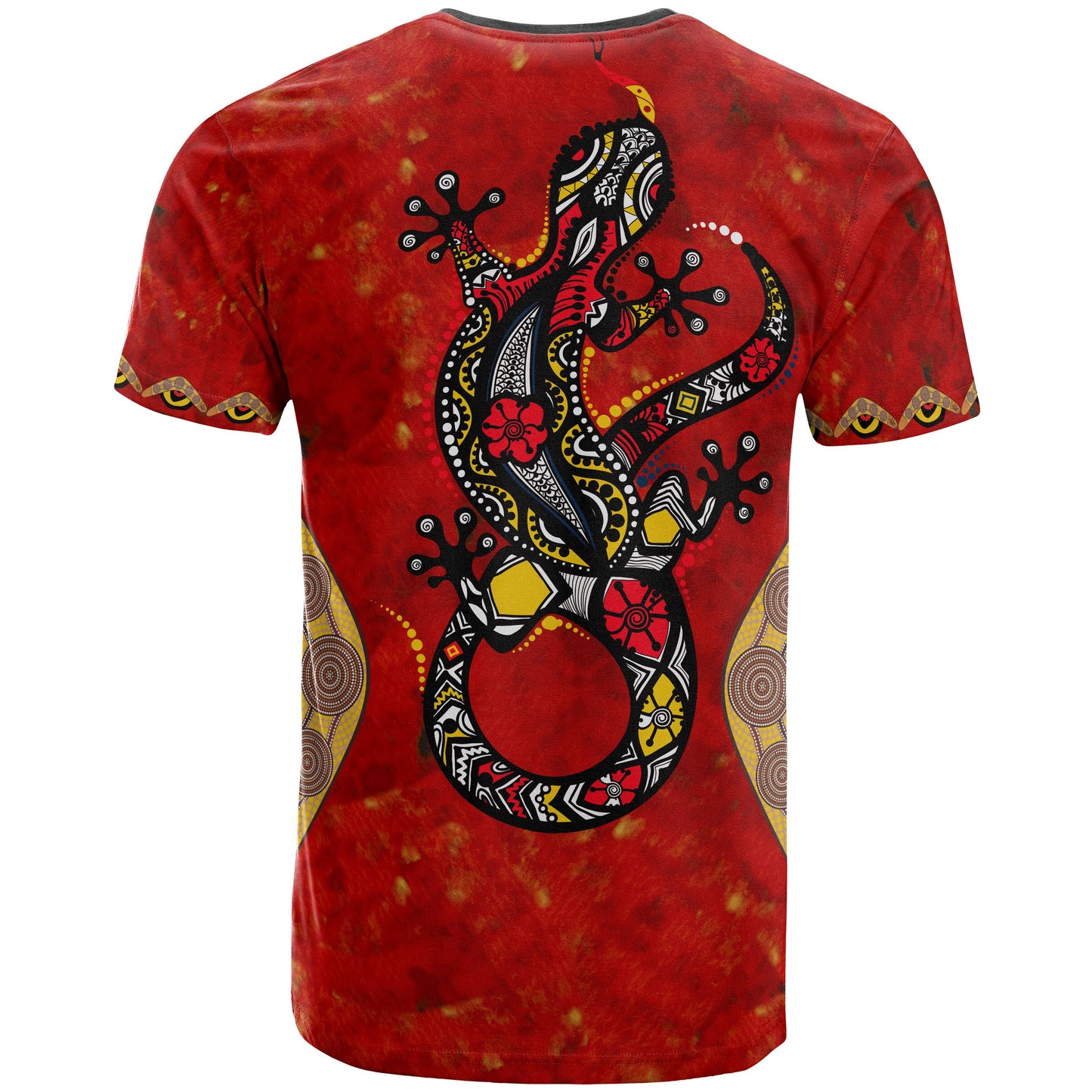 Aboriginal T Shirt, Lizard And Boomerang Patterns
