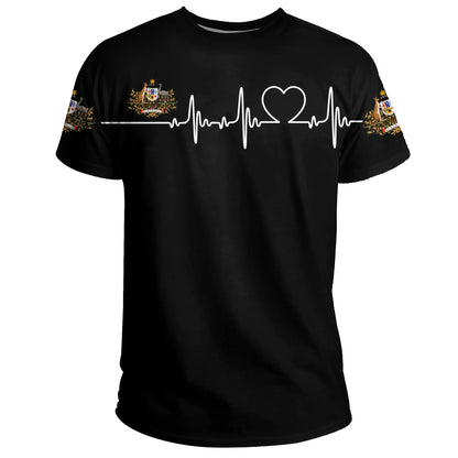 Australia T Shirt Heartbeat Women'S/Men'S