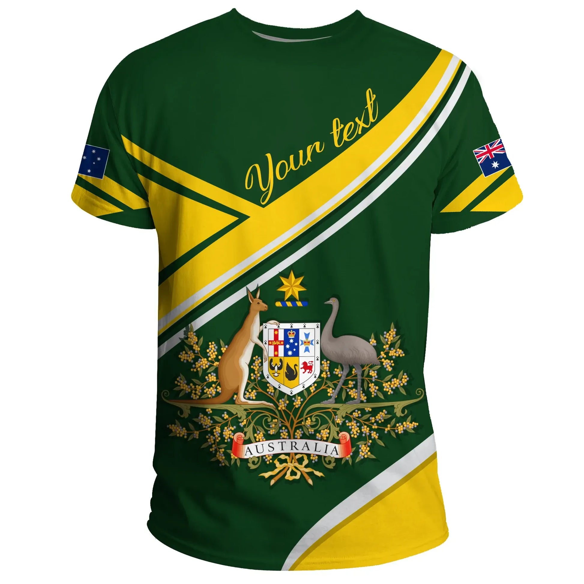 Custom Australia T Shirt, Australia Coat Of Arms Victory