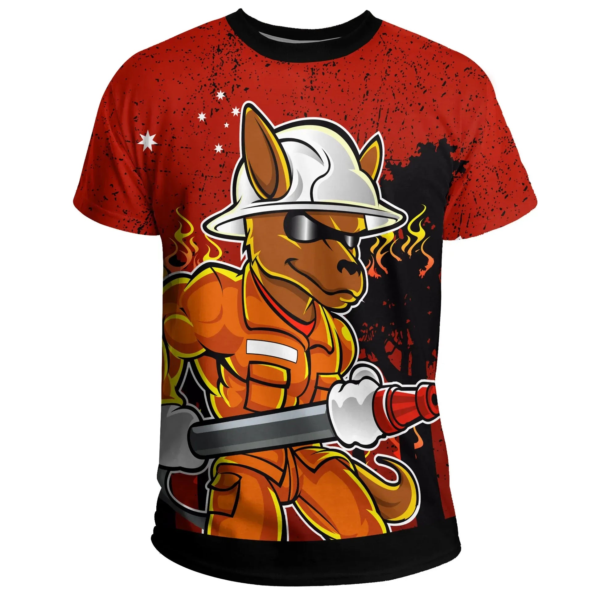 Australia T Shirt Kangaroo Firefighter The World'S Greatest