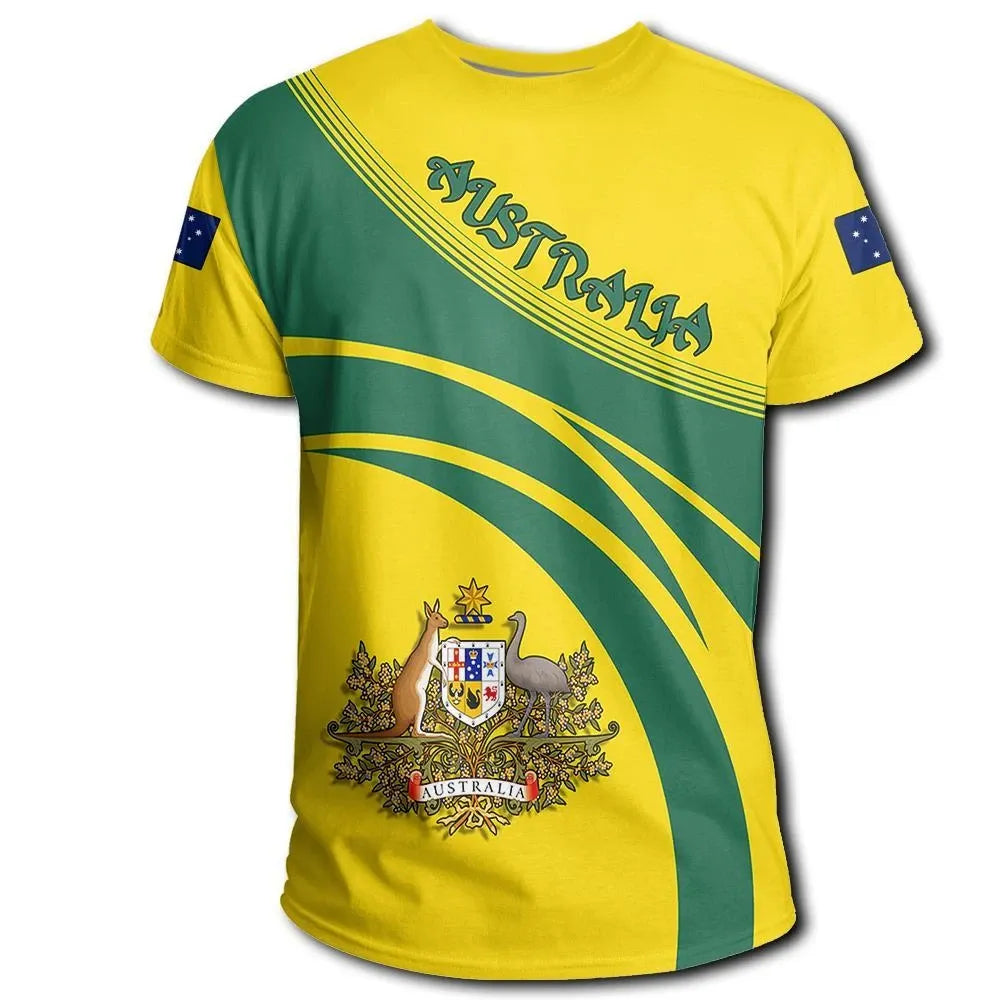 Australia Coat Of Arms T Shirt Cricket Style W