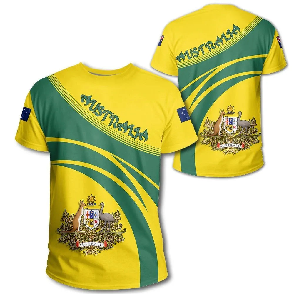 Australia Coat Of Arms T Shirt Cricket Style W
