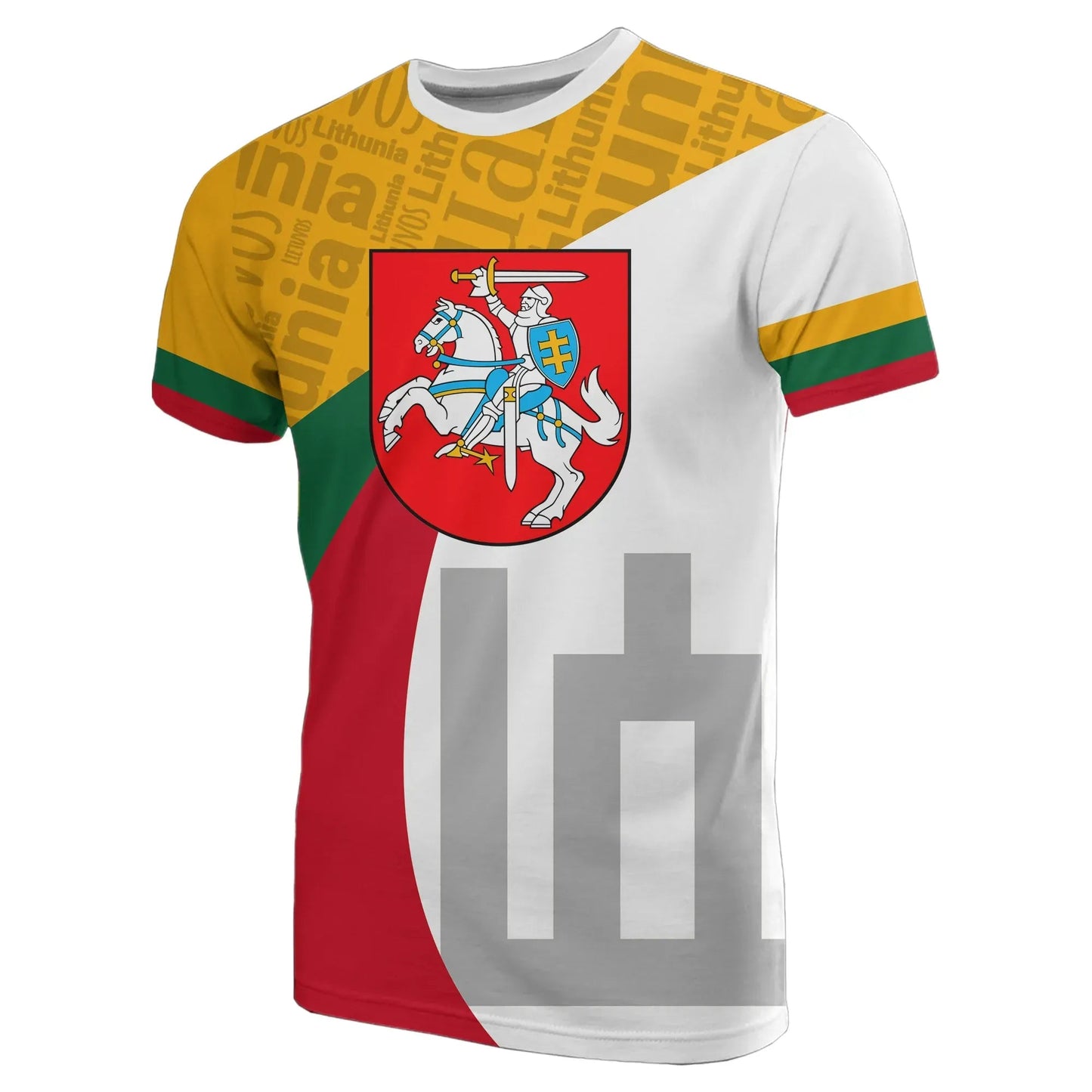 Lithuania Flag T Shirt Typecast Style