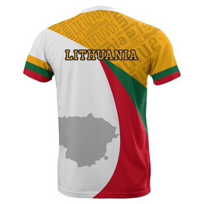 Lithuania Flag T Shirt Typecast Style